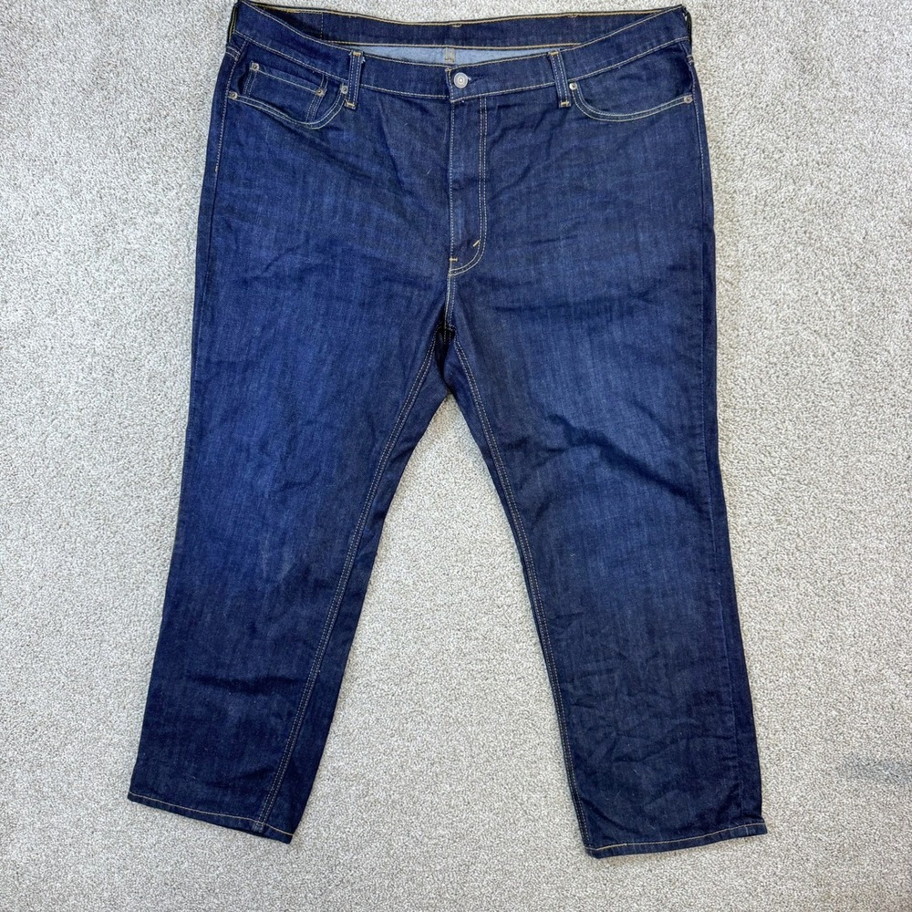 Levis 541 Athletic Taper Jeans Mens 42x30 Dark Indigo Blue Stretch